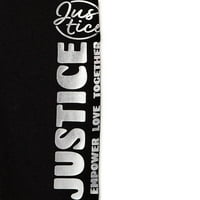 Justice Girls jambiere solide cu detalii metalice, Dimensiuni 5 - & Plus