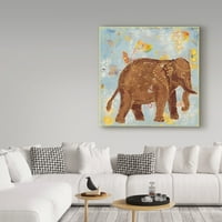 Marcă comercială Fine Art 'Brown Elephant' Canvas Art de Kellie Day