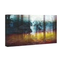 Runway Avenue natură și Peisaj Wall Art Canvas printuri 'parfum de pădure' peisaje forestiere-Verde, Galben