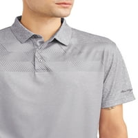 Tricou Polo de Golf cu dungi imprimate cu mânecă scurtă Ben Hogan pentru bărbați, de până la 5XL
