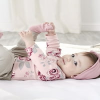 Momente moderne de Gerber Baby Girl Cu mânecă lungă onesies Bodysuits